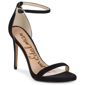 Sam Edelman Arielle Black Suede Sandal Ankle Strap Heels